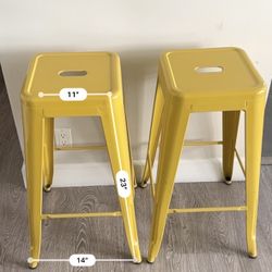 Two Yellow Stools