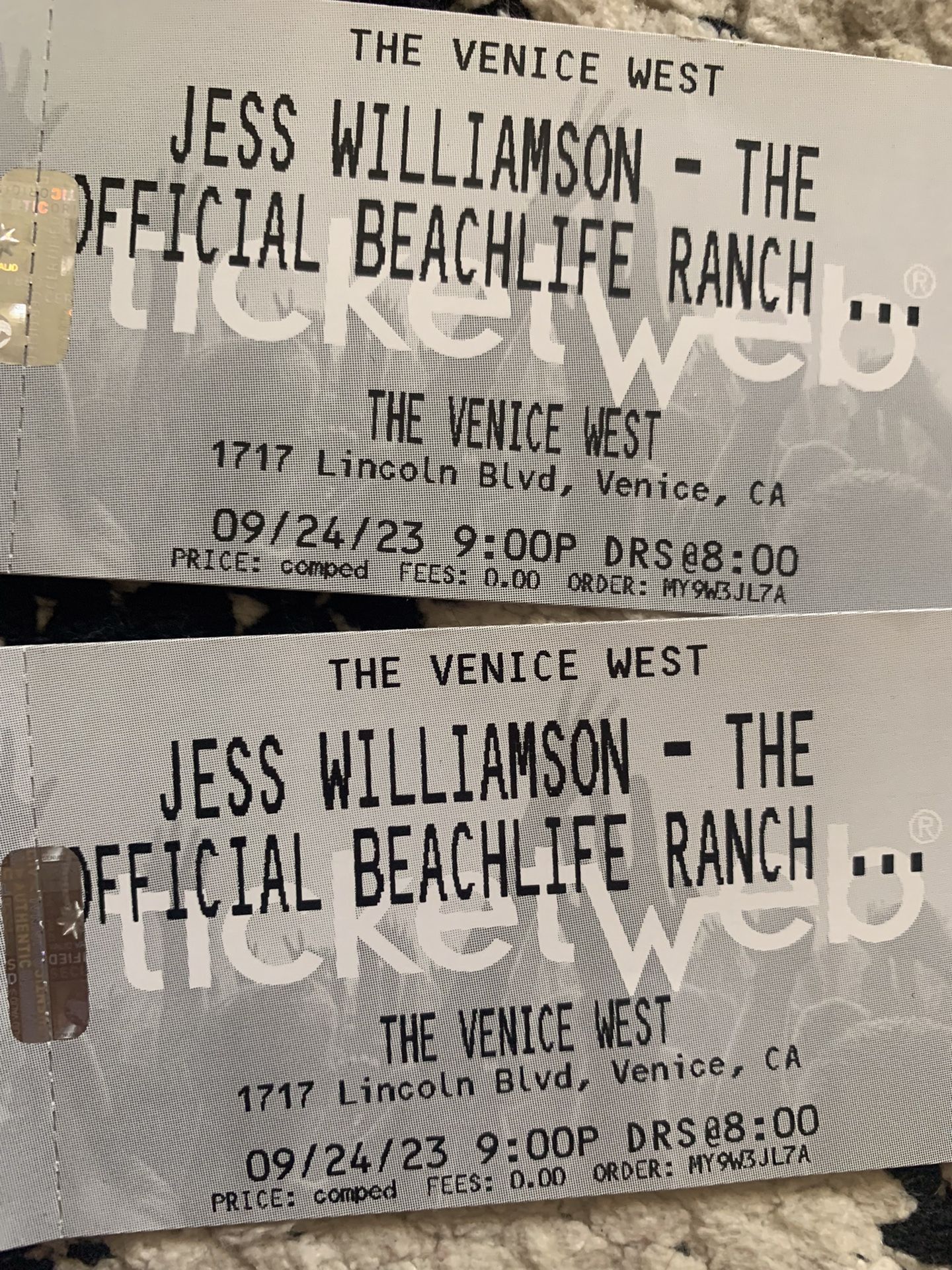 2 Tickets Jess Williamson