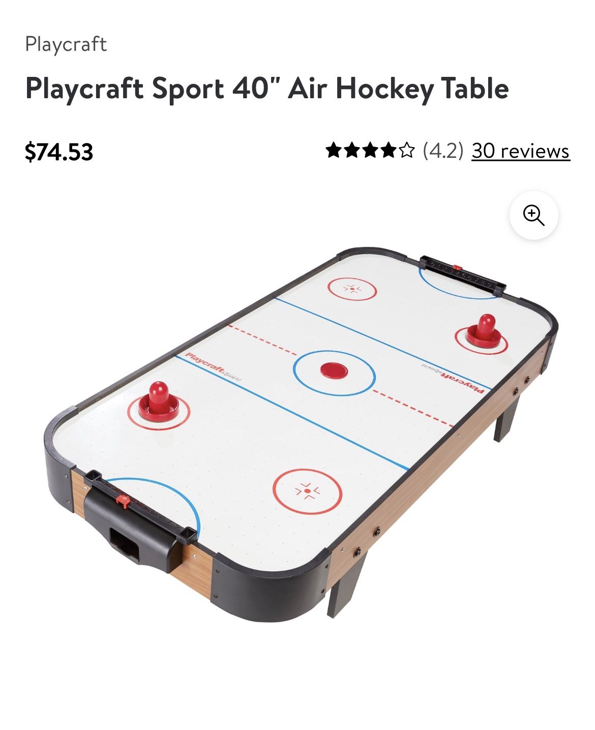 Air hockey table