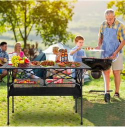 Camping Table 41.4''x 28.4''  Folding Camping Portable  with Carry Bag I-30