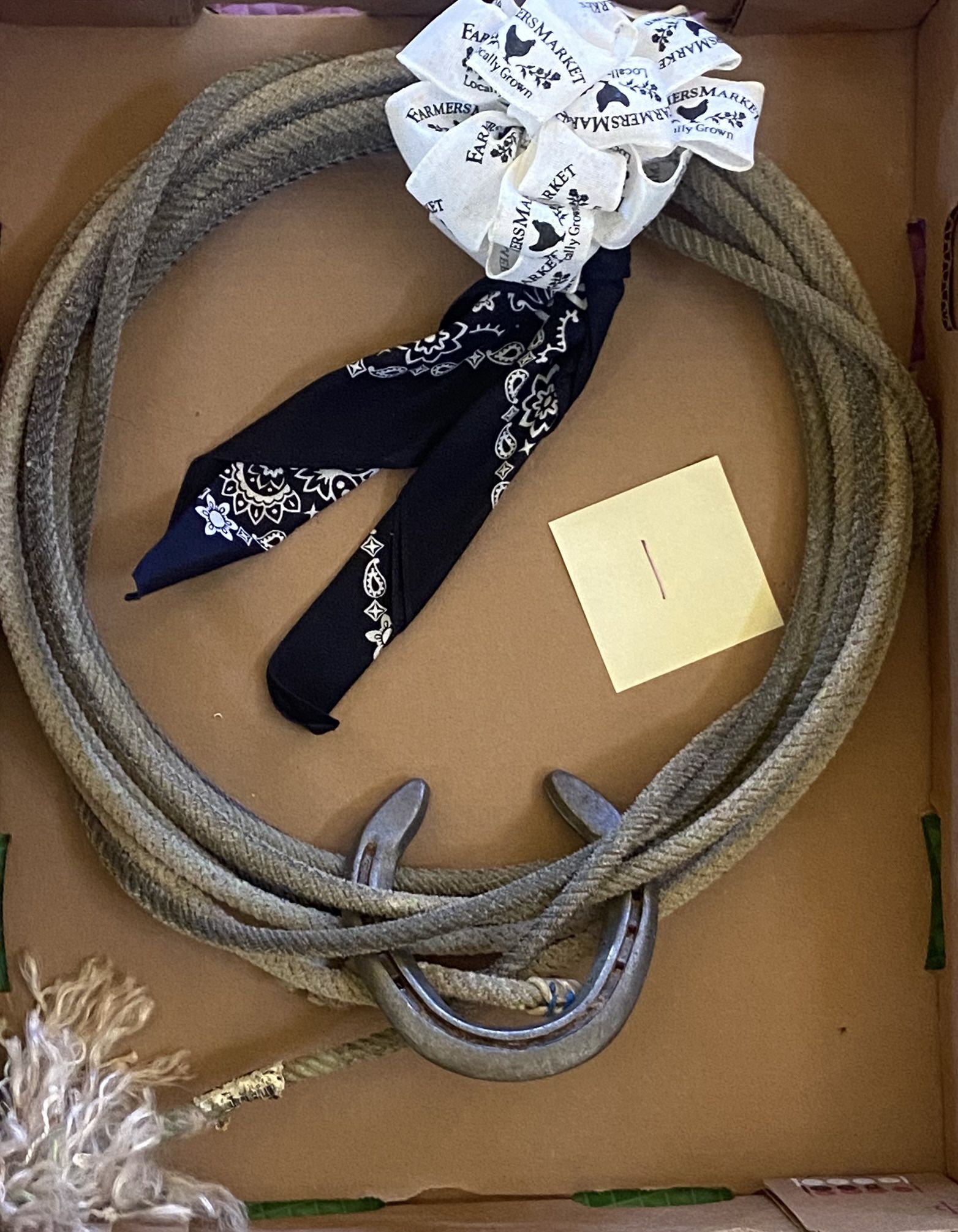 Cowboy and farmhouse rope wreath decor (several)