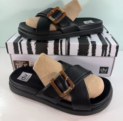 NEW DV by Dolce Vita Women's USHA Lightweight Suede Sandals - Black