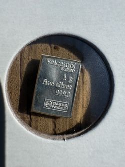 Valcambi Suisse 1g Fine Silver Bar 999.0