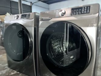 Samsung washer 4.5 Cu. Ft. Front Loading Washer and 7.5 Cu. Ft. Front Loading Electric Dryer Laundry Pair with Steam Sanitize+