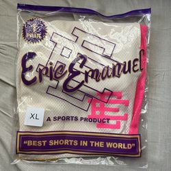 Eric Emanuel EE Short Shorts Antique White Pink New Size XL