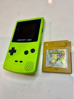 Green Gameboy Color + Pokémon Gold Bundle