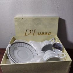 D' LUSO DESIGNS PORCELAIN ESPRESSO SET OF 5
