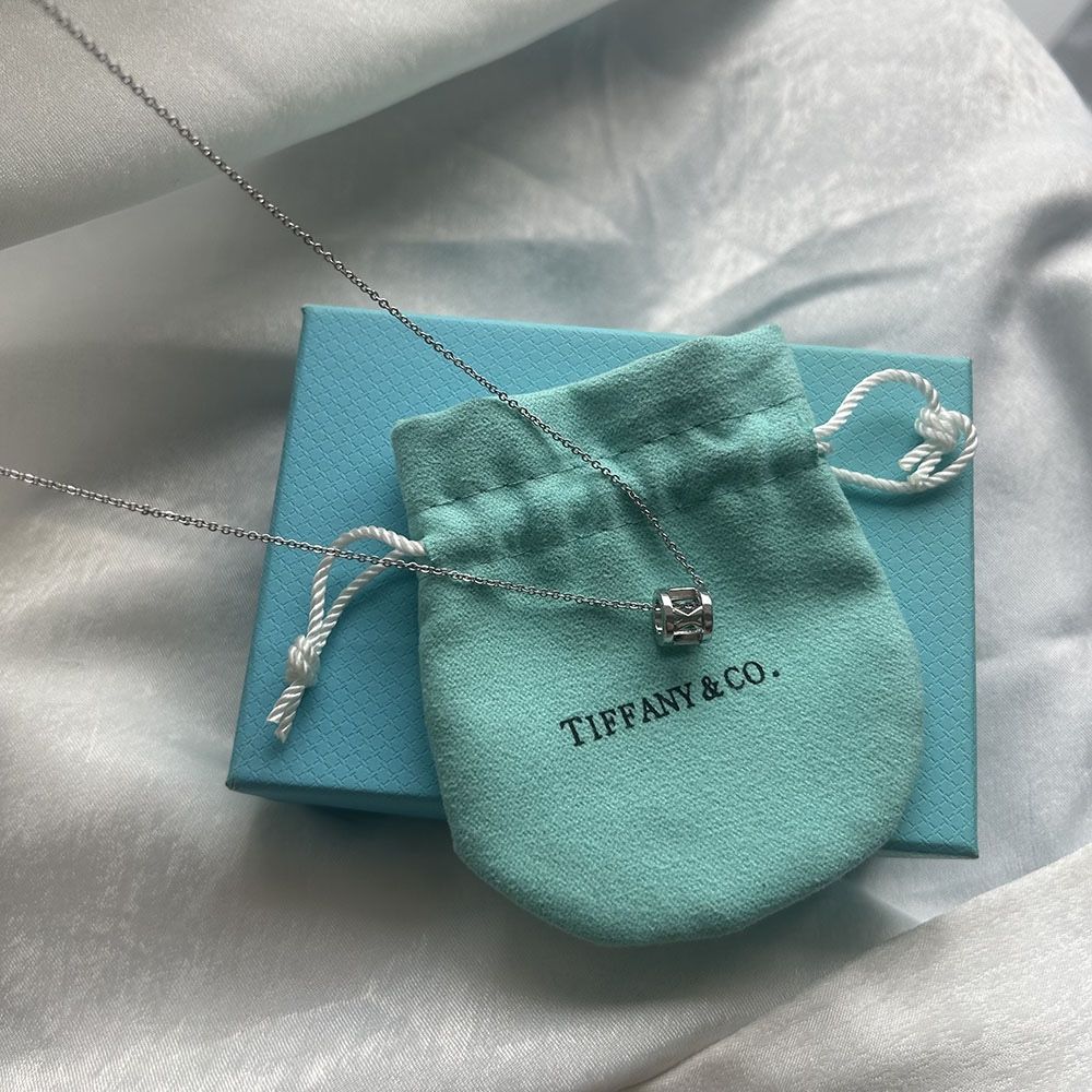 Tiffany & Co 925 Silver Cylindrical Necklace