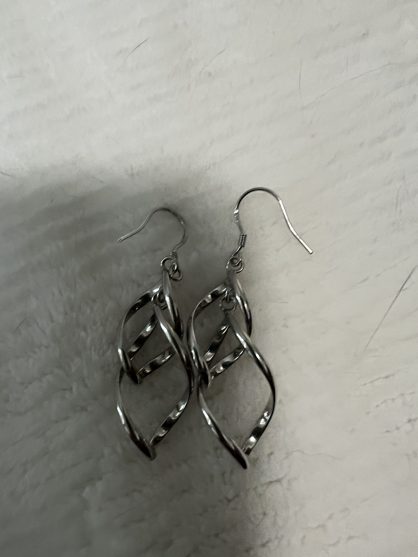 7 Sets Of Silver Dangly Earrings 20.00 OBO