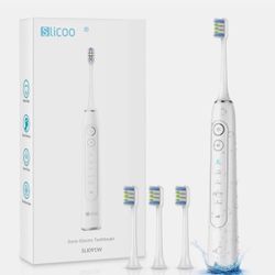 Electric Toothbrush Set 5 Modes 4 Brush Heads Rechargeable 1800mAh Battery White