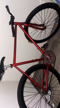 Red Fixed Gear Single Speed Bike