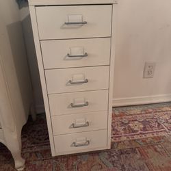 Metal IKEA Filing Cabinet 6 Drawers On Wheels 
