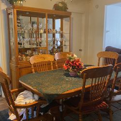 Dinning room set alone $ 150 . China cabinet $150, ‘ will sell each separately