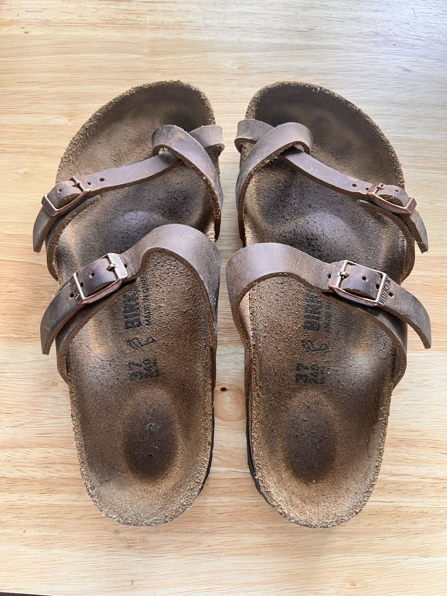 Brown leather Birkenstocks Size 37