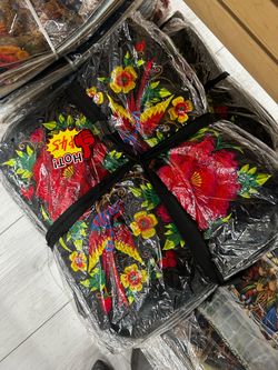 12PC Canvas Floral Hobo Tote Bags for Women Stylish Casual Shoulder Handbag Ethnic Embroidery Purse