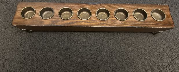 Wooden Candle Holder-8 tea lights