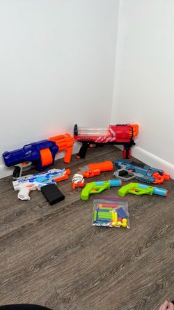 NERF TOY GUN LOT OF 7  nerf dart gun toys