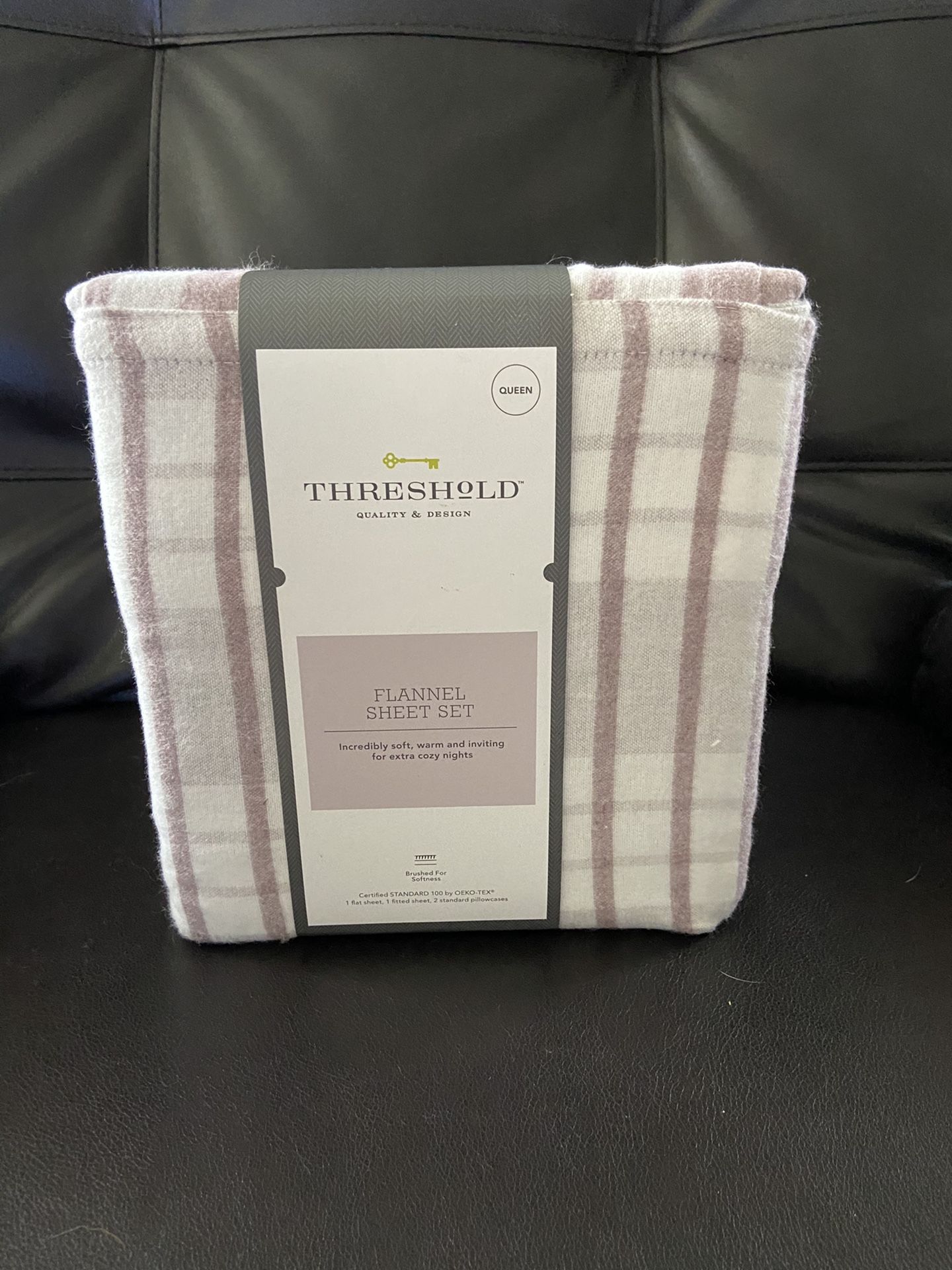 Threshold flannel queen sheet set