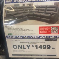 Belaire Charcoal Sectional