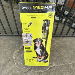RYOBI ONE+ HP 18V Cordless Advanced WHISPER Series Stick Vacuum Kit with 4.0 Ah Battery and Charger