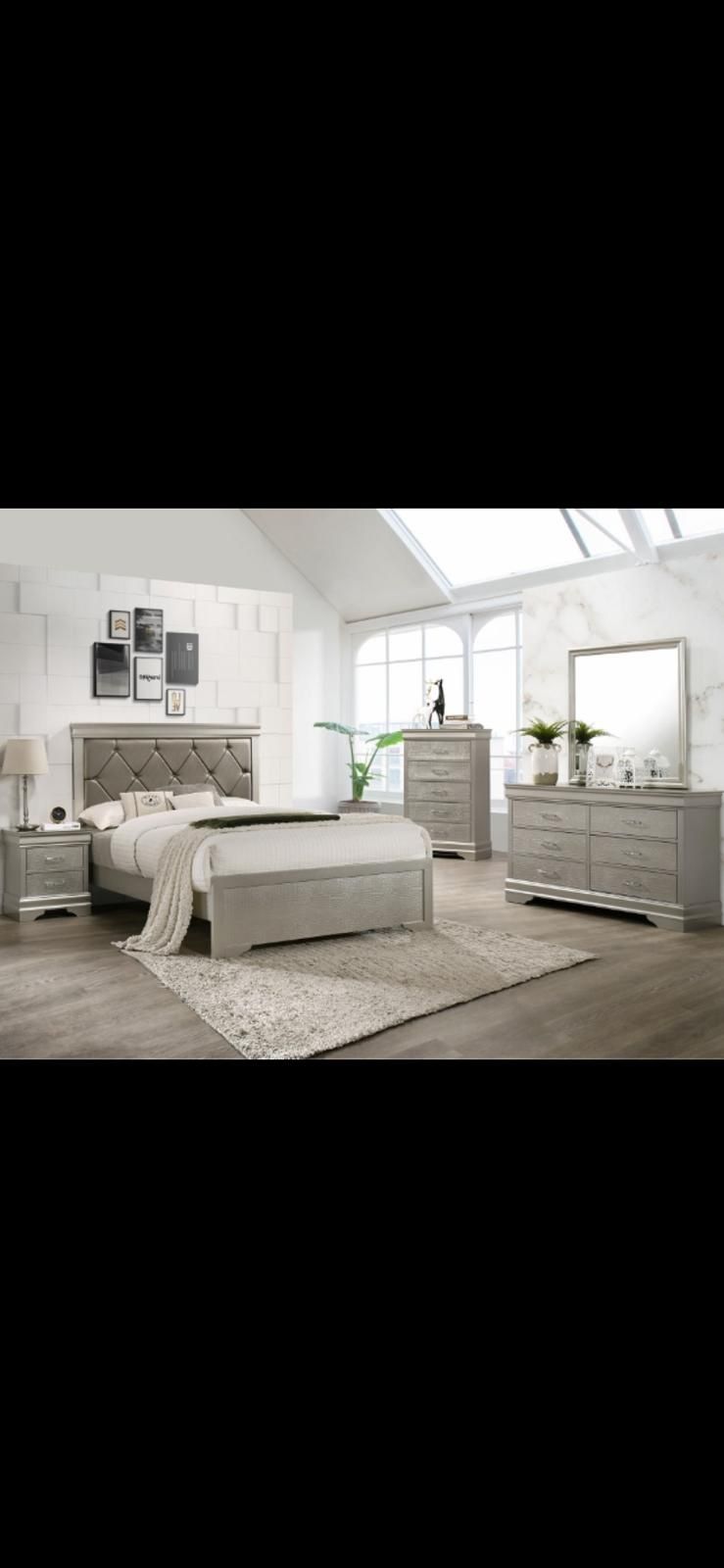 Brand New!! 4 Piece queen Bedroom Set With Affordable Price!!✅🎉👏🏼