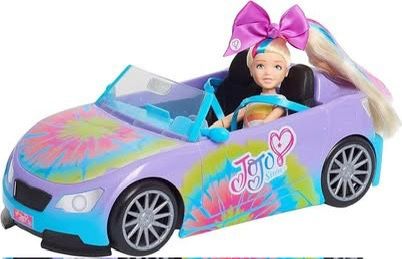 JoJo Siwa California Cruiser Doll Car Rainbow Tie-Dye Fits Two Fashions Dolls
