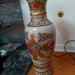 Fanquare Jingdezhen Large Fishtail Ceramic Floor Vase, Flower Vase Handmade Home Decorative Vase