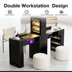New Nail double work station with display polish and many more 