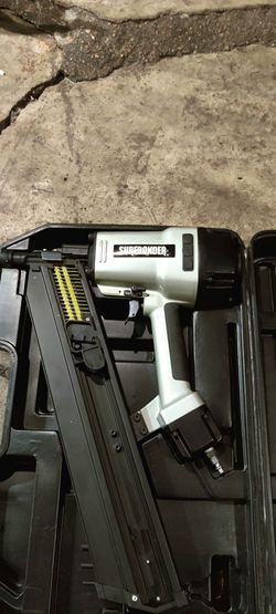Pneumatic nail gun shoots 2 in to 3 and 1/2-in nails comes with a box nails very good condition $60