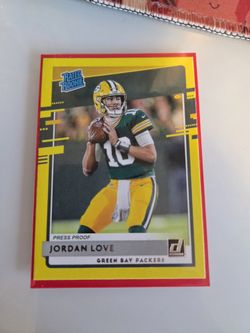 Jordan Love Donruss Rated Rookie Card