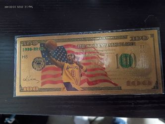 Cobi Bryant & Labron James New Gold foil notes
