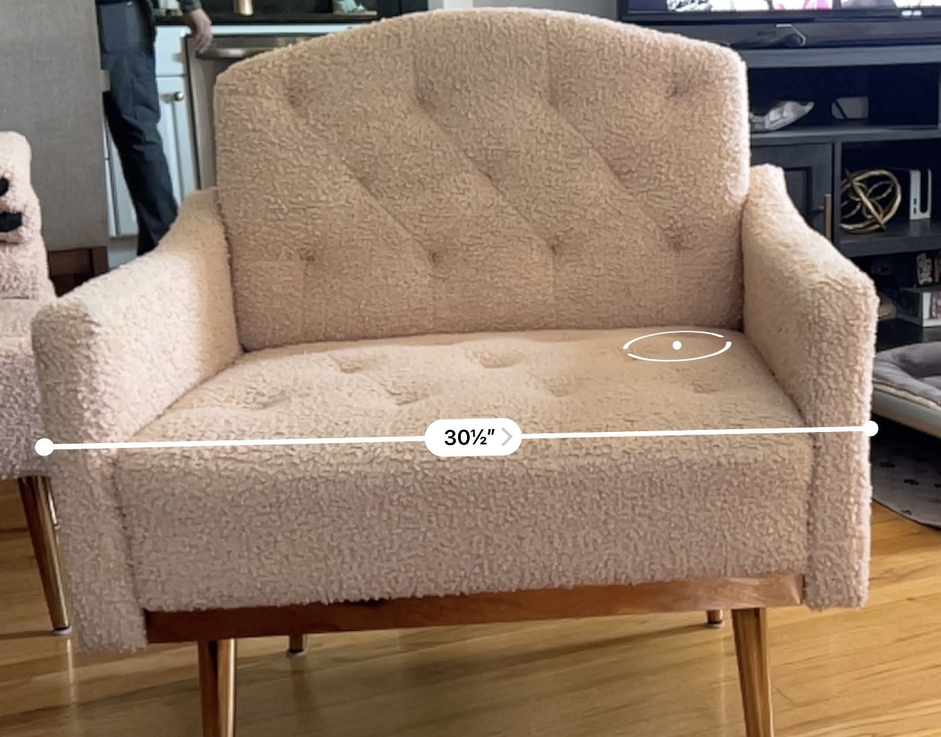 Pink Sherpa Accent Chairs