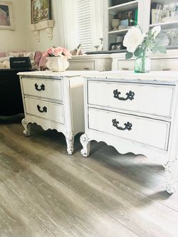 French Provincial 2 Nightstands Set of Two