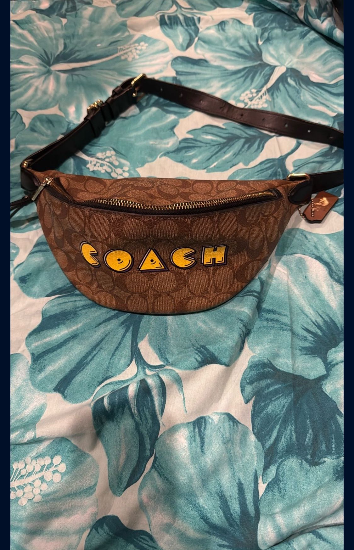 Limited Edition Coach X Pac-Man Collaboration Signature Print Fanny Pack