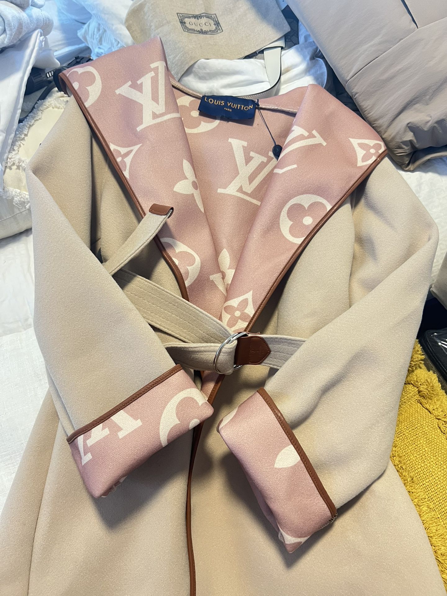 Louis Vuitton Reversible Hooded Belted Wrap Coat 