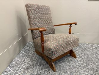 Vintage Spring Rocking Chair with Novelty Upholstery