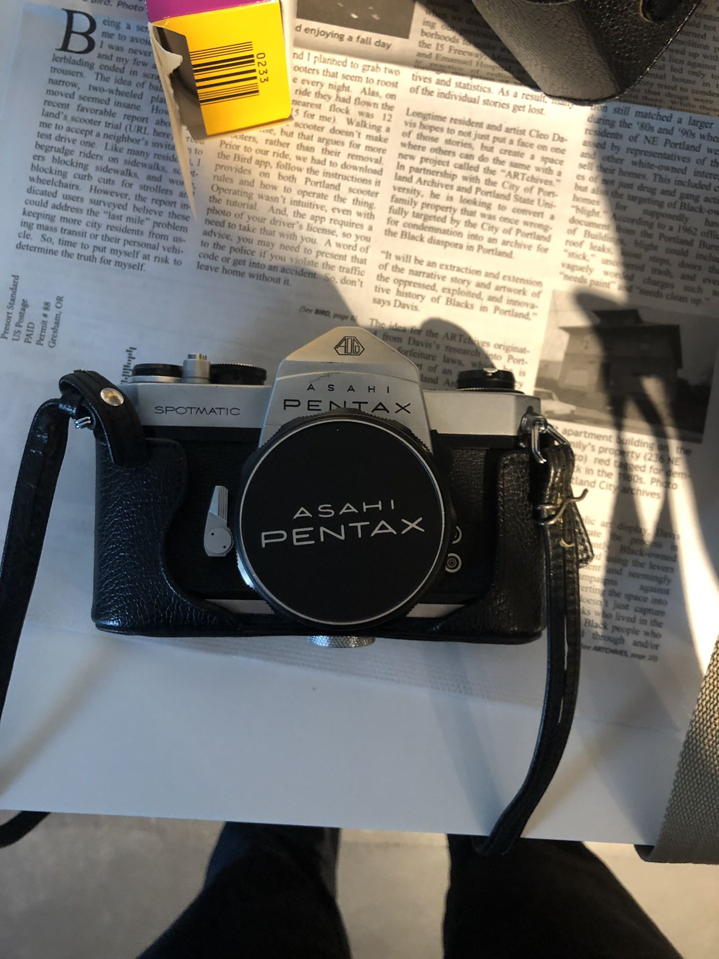 Pentax 35mm camera with accessories