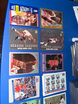 Michael Jordan cards various yrs $2 each / all cards have bent corners or light play.
