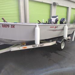 Guide V 14 Tracker Aluminum Boat  & Trailer 