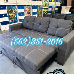 Sofa Couch Grey Pullout Cama Bed Fabric Gray 
