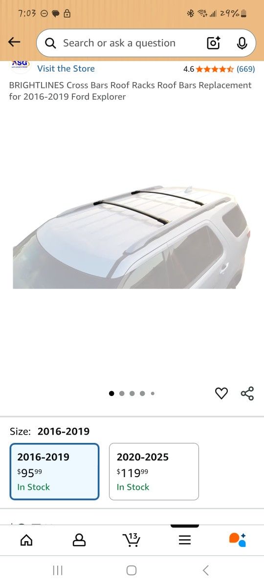 Ford Explorer Crossbars *BRAND NEW*