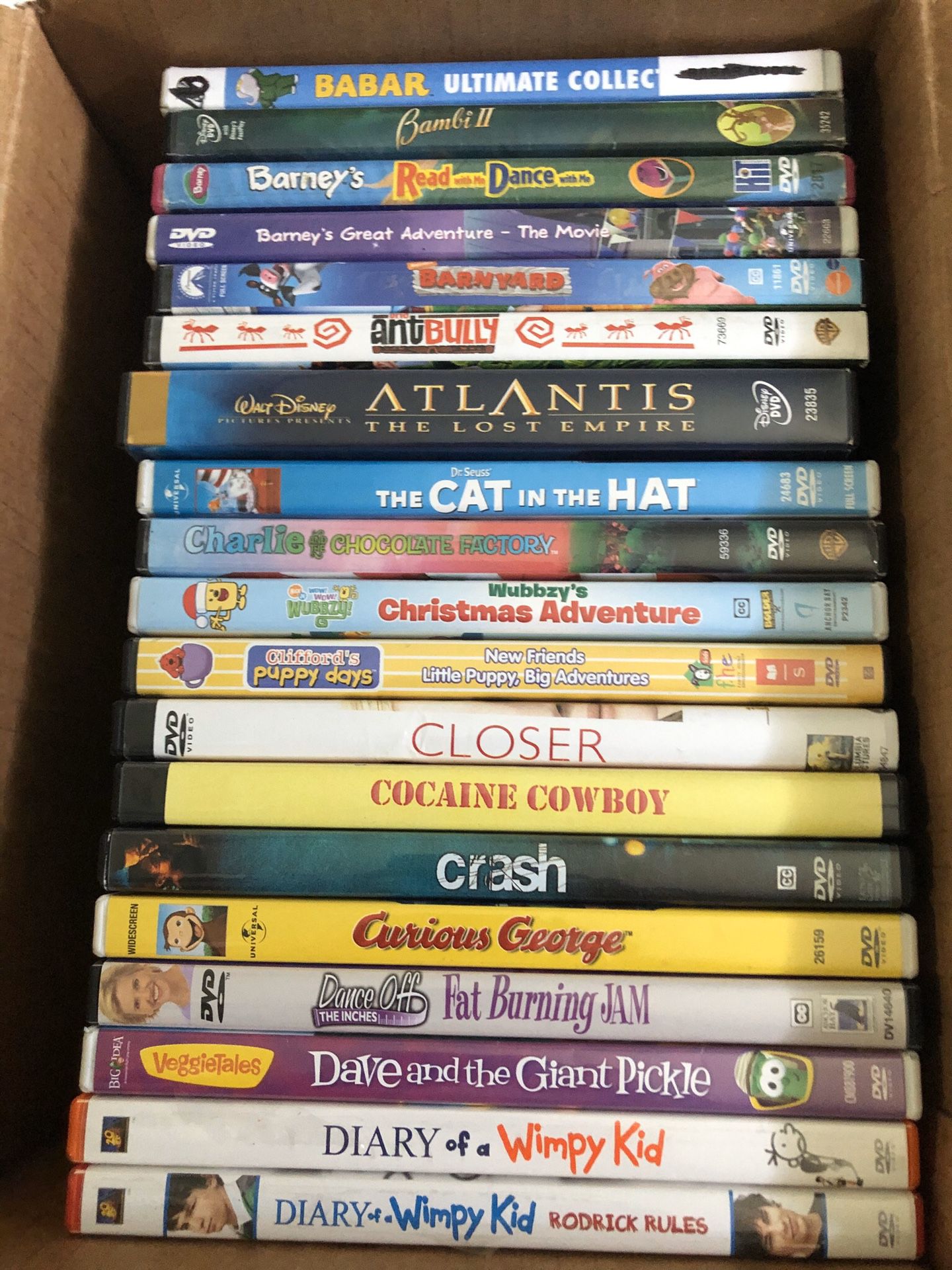19 Assorted DVD's for $10.00 good condition
