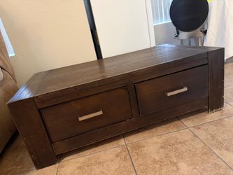 Dark Wood coffe table with Two Drawers