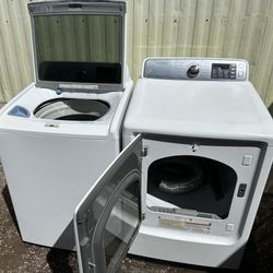 Washer And Dryer  Gas Set Samsung Extra Capacity