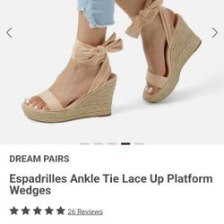 DREAM PAIRS BLACK ANKLE TIE