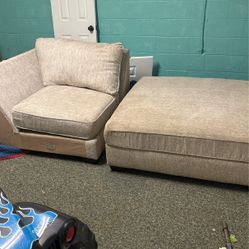 Ottoman and Side Chair 