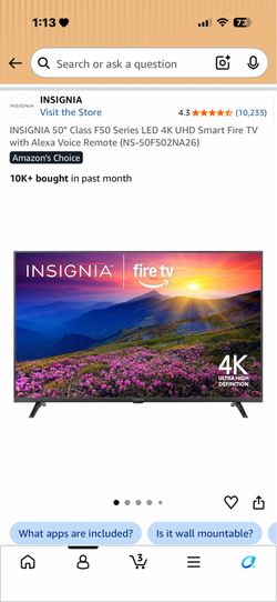 INSIGNIA TV 4K 50inch + Movable TV Standing SET