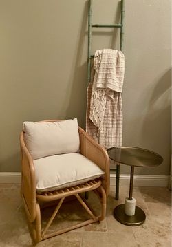 Rialto Rattan Barrel Back Chair with Cushion Honey Yellow - Threshold™ designed with Studio McGee (chair only)