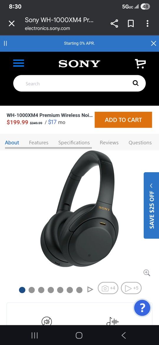 Sony Bluetooth Headphones 