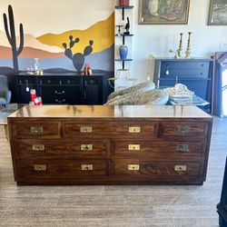 Beautiful Wood Campaign Dresser 